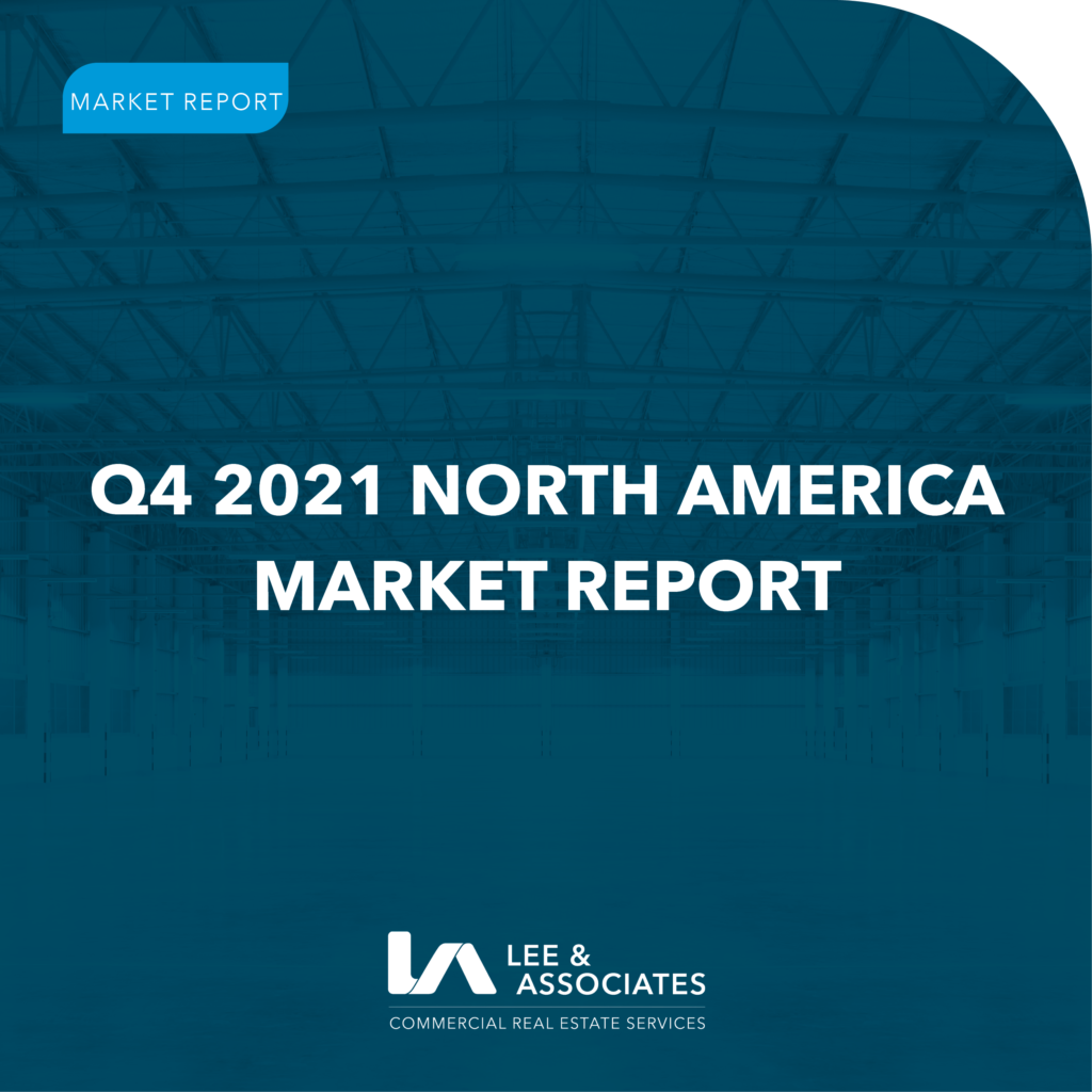 Q4 2021 North America industrial, office, retail, and multifamily market reports.